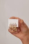 Heliophilia Silver Pendientes de Metal Dorados con Recubrimiento de Laca
